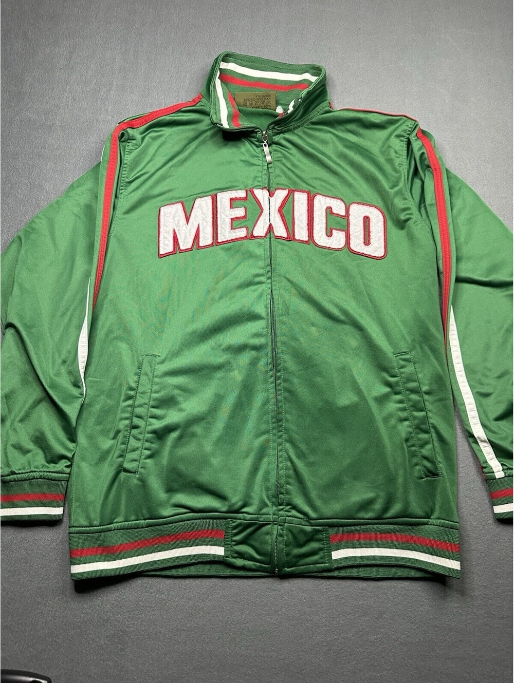 Mexico Track Jacket Mens Large Green Full Zip Soccer Coat